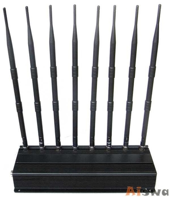 8 jammer do VHF da frequência ultraelevada das antenas 16W, jammer sem fio 315Mhz/433Mhz de Wimax do Internet de 4G Lte