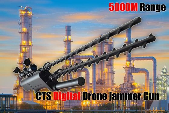 qualidade  Handheld Portable Drone Jammer Gun Lightweight Super Range For Military fábrica
