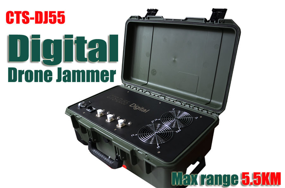 jammer do zangão de 5000M G/M GPS RC, função do alarme da bateria do aparelho de interferência do sinal do zangão baixa